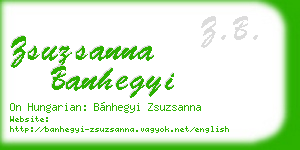 zsuzsanna banhegyi business card